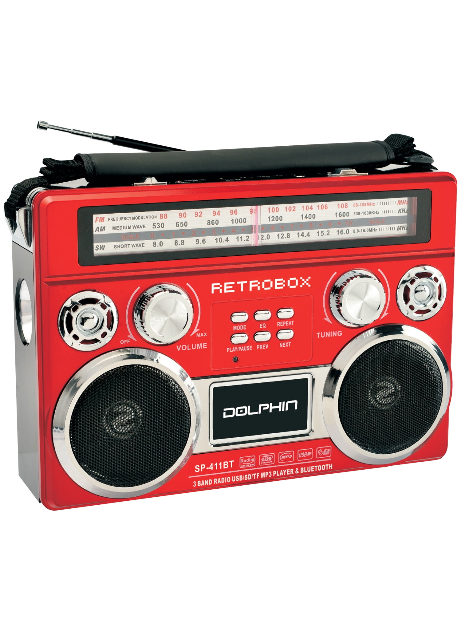 Supersonic SC-3201BT-BK Portable AM/FM, Digital & Bluetooth Radio
