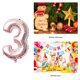 thumbnail image 4 of Yuarrent 16 pulgadas Tamaño grande Oro Plata Rosa Oro Número Globo Cumpleaños Decoraciones para fiestas de bodas Globos de aluminio Niño Niño Juguete Kits de decoración para fiestas Oro rosa tres, 4 of 6