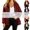 Red, variant on Womens Winter Hooded Casual Outwear & Jackets Solid Color Zip Up Hooded Long Sleeve Casual Outer Top With Elastic Cuff Side Pockets For Outdoor Sports Daily Street Wear