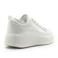 thumbnail image 5 of DREAM PAIRS Women's Fashion Platform Sneakers Casual Walking Shoes Comfortable Sport Sneaker White/Pu Size 9, 5 of 9