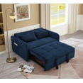 thumbnail image 5 of Noodeniya 55" Corduroy Twins Pull Out Sofa Bed with 2 Large Side Pockets and USB, Convertible Sleeper Couch, Loveseat for Small Place, Blue, 5 of 20