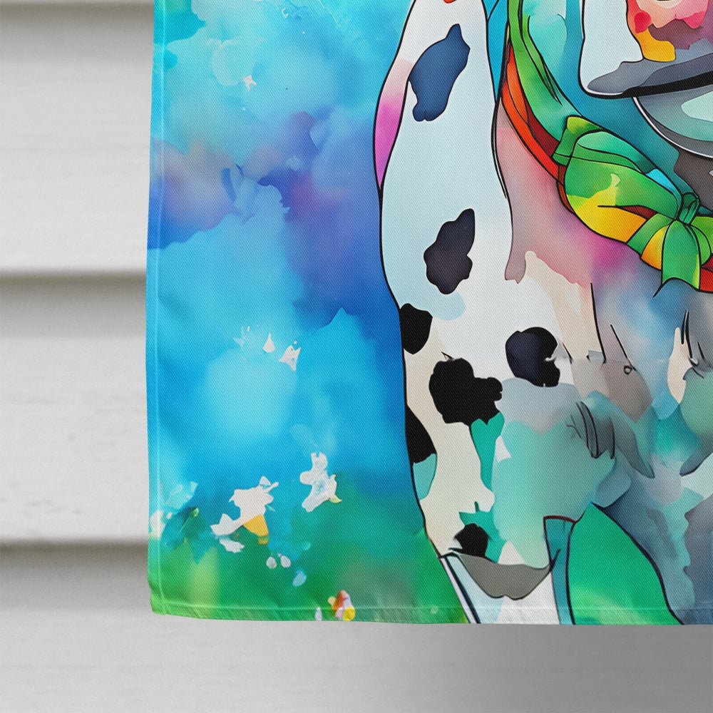 Hippie Animal Cow House Flag 28 in x 40 in