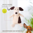 thumbnail image 4 of Durable juguete de peluche para perros con chirrido y papel crepé para sonar bolsa de juguete de peluche para cachorros, medianos y grandes Adepaton CPB-US-ZMR48-4, 4 of 5
