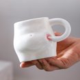 thumbnail image 3 of Copa Cerámica Creativa 320 Ml Tazas en Forma Vientre para El (apunte Al Vientre), 3 of 9