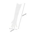thumbnail image 4 of Luxshiny 1 Paire de Gants de Robe de Mariée en Tulle Blanc Longs et Transparents pour Occasions Formelles, 4 of 8