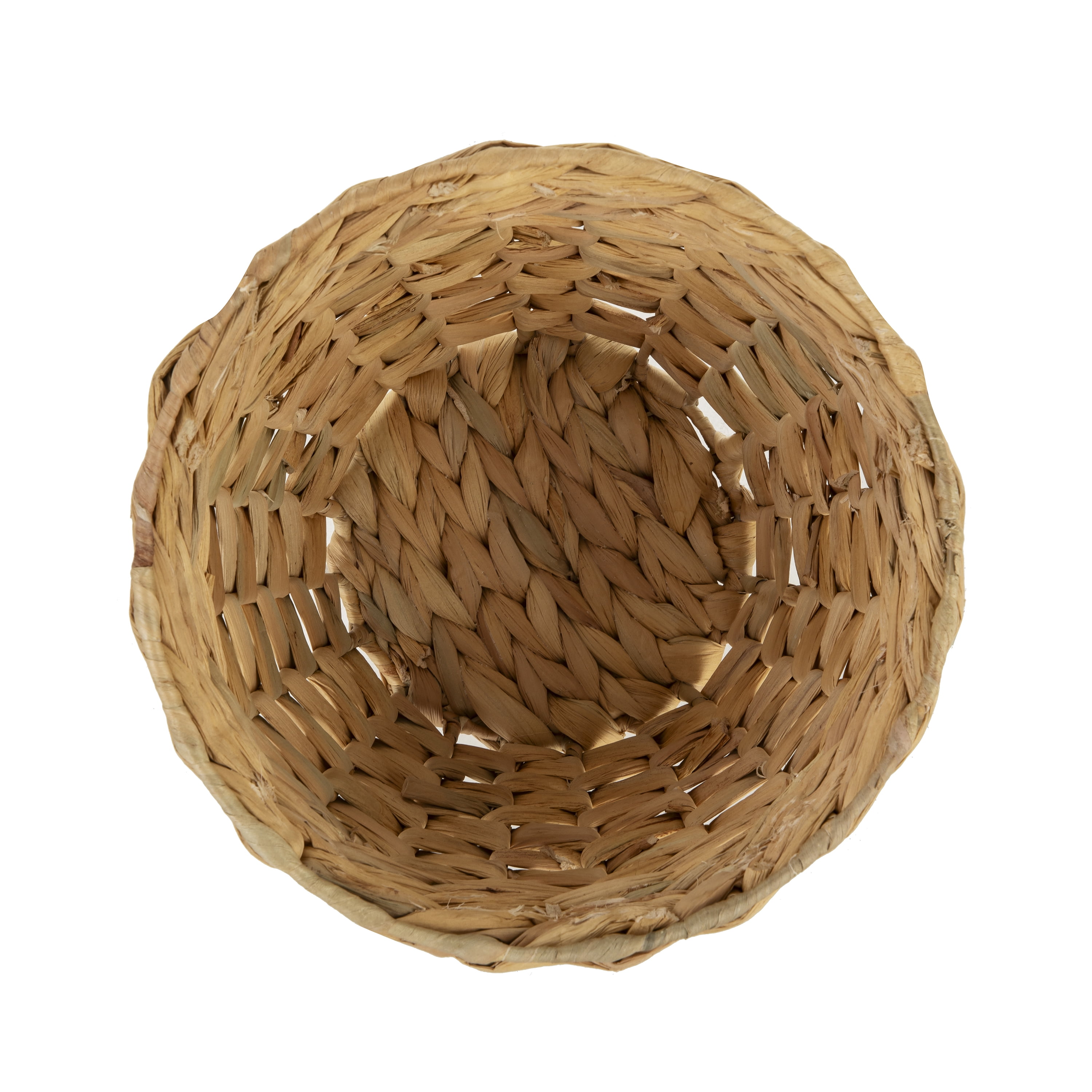 Homezone 7" Open-Weave Tapered Natural Water Hyacinth Basket