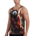 thumbnail image 2 of Cauagu Red Panda Autumn Branches Print Men's Sleeveless Muscle Shirts,Tank Tops Quick Dry Workout Tank Top Gym Muscle Tee Fitness Bodybuilding T Shirt for Men-Medium, 2 of 7