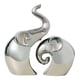 thumbnail image 4 of 2x Pareja de estatuas de elefantes Figuras decorativas Adornos de mesa de cerámica para Plata, 4 of 9