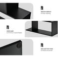 thumbnail image 5 of Giantex 6-Tier Bookshelf w/Open Shelves, S-Shaped Display Shelf, Wooden Utility Organizer Bookcase for Home Office (Black), 5 of 8