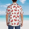 thumbnail image 6 of Haiem Hand Drawn Watermelon Printed Hawaiian Shirt for Men - Men’s Casual Beach Summer Shirts - Stretch Fabric with Modern Fit-3X-Large, 6 of 9