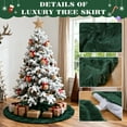 thumbnail image 6 of Sanmadrola Christmas Tree Skirt Green Plush Skirts Christmas Decorations Indoor Xmas Ornaments Holiday Decor for Party, 36in, 6 of 8