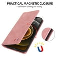 thumbnail image 5 of Iphone 13 Pro Max Case Magnetic Closure Wallet Book Flip Folio Stand View Leather Cover Shockproof - Rosegold, 5 of 5