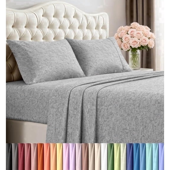 Utopia Bedding Queen Sheet Set, 4 Piece, 16" Deep Pocket, Soft & Breathable Microfiber, Fade & Shrinkage Resistant, Includes 1 Fitted Sheet, 1 Flat Sheet and 2 Pillowcases - Grey