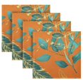 thumbnail image 5 of Iauyy Satin Napkins Set of 1- Leafage- Orange DIY Printing Decoration Cloth Napkin- Easy Care for Home/Party, 5 of 8