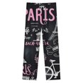 thumbnail image 4 of Paris Chalkboard Print Fabric Winter Female Pants Flannel High Waist Women Pants Lady Warm Straight Leg Plush Trousers, 4 of 7