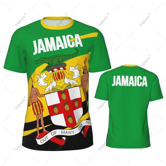 Jamaica Flag Men Sports T-shirt Women Tees jersey for Soccer Football Running Bike Tennis Fitness Fans