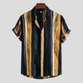 thumbnail image 2 of VSSSJ Button Down Shirts for Men Fitted Hawaiian Stylish Print Short Sleeve Collared Summer Shirt Casual Breathable Fashion Holiday Tee Multicolor02 XL, 2 of 9