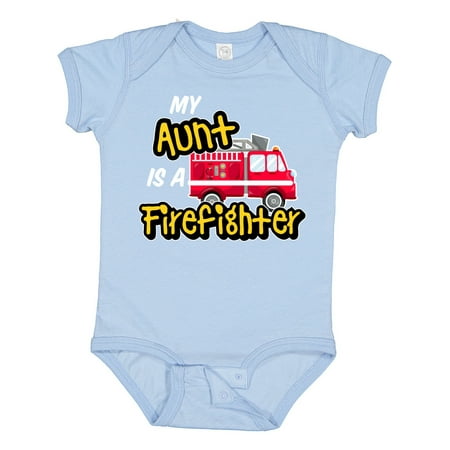 

Inktastic My Aunt is a Firefighter with Fire Truck Gift Baby Boy or Baby Girl Bodysuit