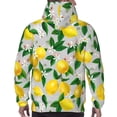 thumbnail image 7 of Rateoe Lemon Seamless Pattern Oil Painting Effect Pattern Mens Hoodie, Pullover Hooded Sweatshirt, Kangaroo Pocket Hoodie Ideal for Daily Wear, Travel and Home-Medium, 7 of 7