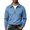 Light Blue Sweatshirts for Men, variant on Men Collared Half Zip Sweatshirts Clean Plain Long Sleeve Loose Fit for Client Meetings Mall Wanderings Dark Blue XXL