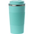 thumbnail image 1 of Dominica 18 oz Travel Coffee Mug - Double Wall Vacuum Insulated Stainless Steel Tumbler with Flip Lid, Leak-Proof Coffee Cup with Non-Slip Silicone Base, Hot & Cold Drink Container, 1 of 3