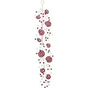 Northlight 30" Candy Cane Swirls and Pom Poms Christmas Garland