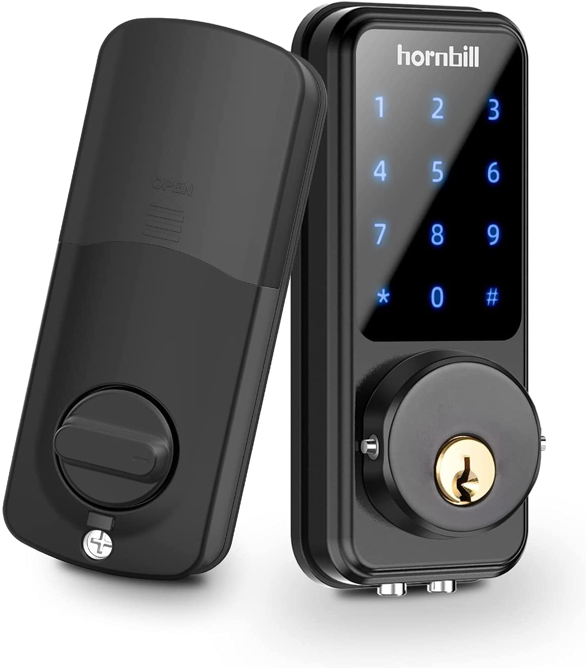 Smart Door Lock with Keypad Electronic Deadbolt Hornbill Smartphone