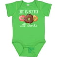 thumbnail image 3 of Inktastic Life is Better with Donuts Boys or Girls Baby Bodysuit, 3 of 5