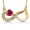 Created Ruby, July, variant on 18K Yellow Gold Plated Silver Blue Created Sapphire Infinity Pendant Necklace for Women (0.62 Cttw, Heart Shape 4MM, with 18 inch Silver Chain)