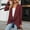 Wine, variant on AOOCHASLIY Clearance Ladies Coat Women’s Fashion Solid Color Loose Fitting Long Sleeved Cardigan Jacket