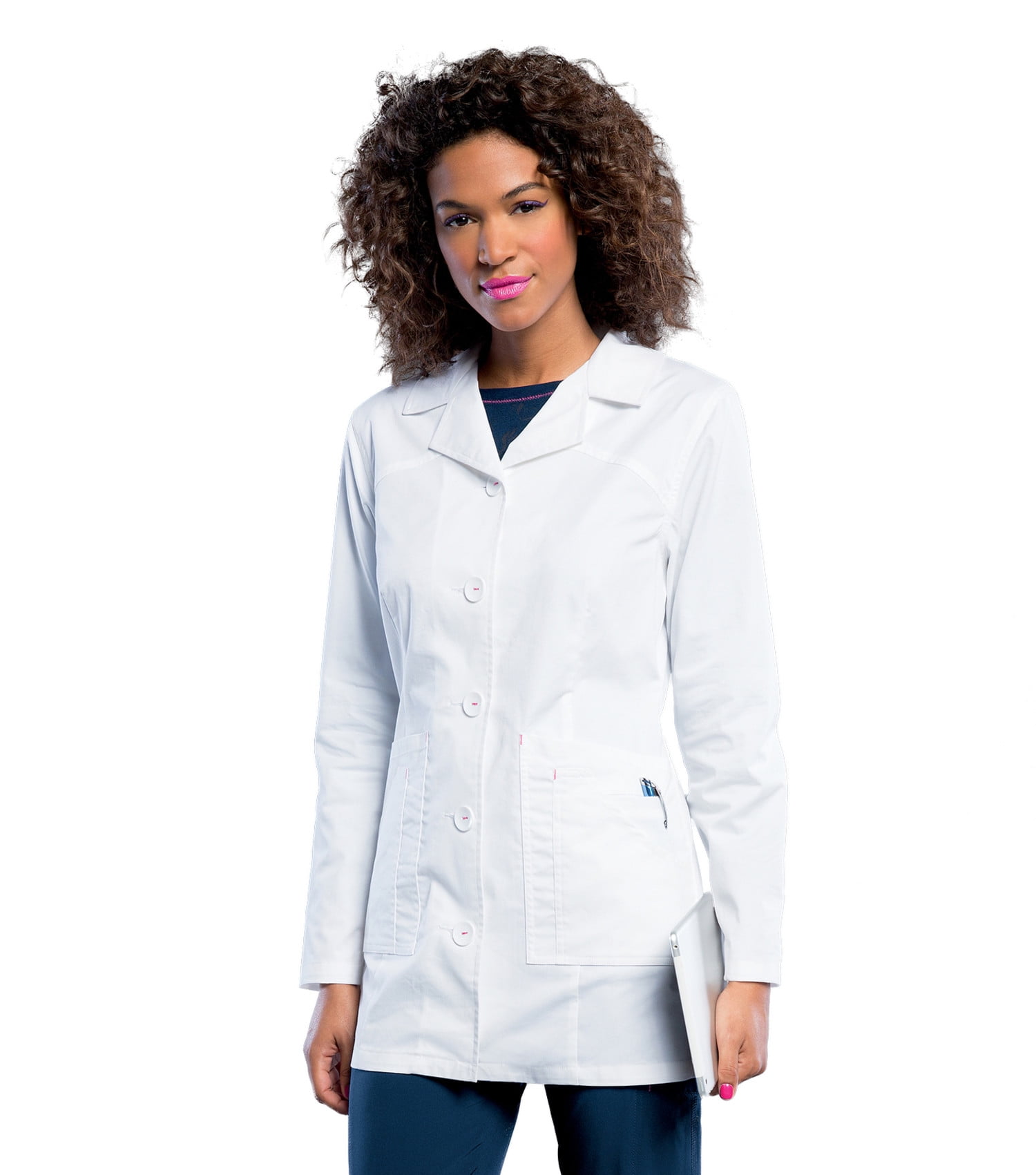 slim fit lab coat