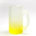 thumbnail image 2 of 2 Pieces Beer Blank Frosted Glass 16 oz. Bottom Gradiend Yellow Mug Sublimation Printing Heat transfer dye coated, 2 of 5