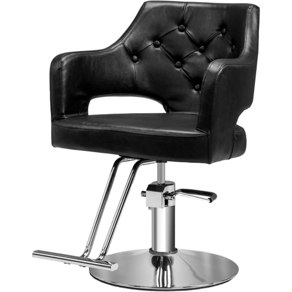 UBesGoo Hydraulic Barber Chair, Adjustable Height, Swivel Styling Chair for Salon & Home, Black