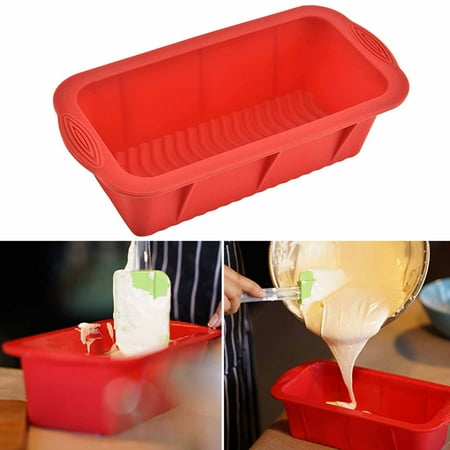 

WindC Flexible Cake Mold High Temperature Resistant Rectangular Easy Demould DIY Bread Mould Toast Pan Kitchen Tool