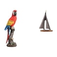 thumbnail image 1 of Figura de loro,Estatua de loro Escultura animal Figura de loro,Escultura de velero,Estatua de velero Decoración de velero Barco de vela,Figura de velero modelo escultura adorno resina, 1 of 8