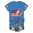 thumbnail image 5 of Womens 250th Anniversary Usa Shirt Patriotic V‑Neck 250 Anniversary USA Flag 250 Anniversary USA Flag Shirts 1776‑2026 Blue M, 5 of 8