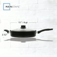 Mainstays 4Quart NonStick Jumbo Cooker with Glass Lid, Black