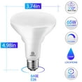 thumbnail image 3 of ENERGETIC Dimmable Indoor LED Flood Light Bulbs BR30, 8.5W Equivalent 65W, Recessed Can Light Bulbs, Daylight 5000K, UL Listed, 6 Pack, 3 of 7