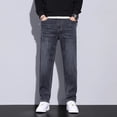 thumbnail image 2 of HBFAGFB Jeans for Men Spring and Autumn Loose Straight Trouser Denim Pants with Pockets GY2 Size 33, 2 of 6