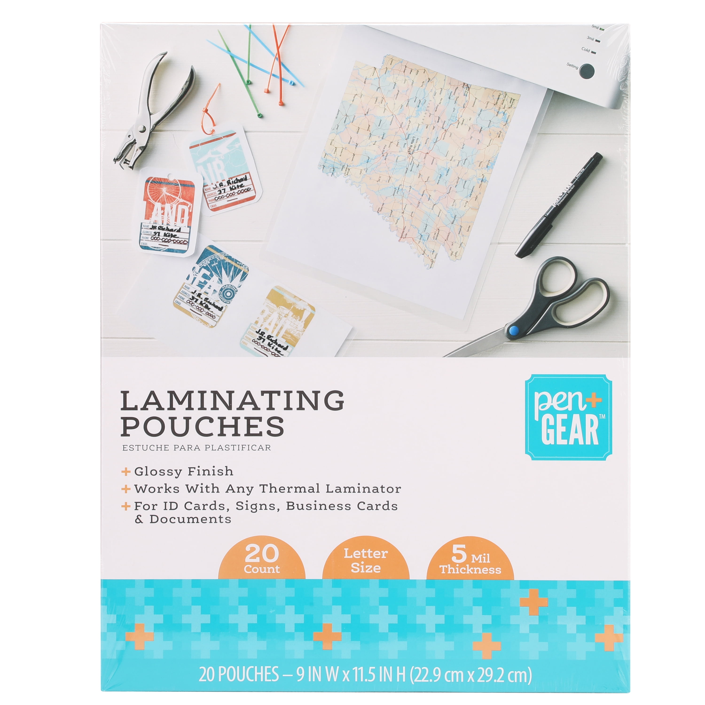 Pen + Gear Laminating Pouches, 9" x 11.5", 5 Mil,20 Count,Model No