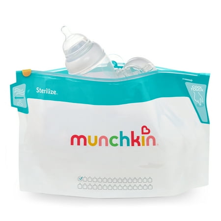UPC: 0735282175619 | Munchkin Jumbo Baby Bottle Sterilizer Bags  Includes Cool-Touch Grip and East Close Pull Tab  6 Pack