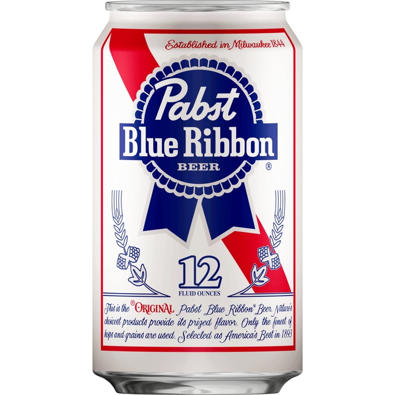 Pabst Blue Ribbon, Domestic Lager, 18 pack, 12 fl oz Can, 4.7% ABV