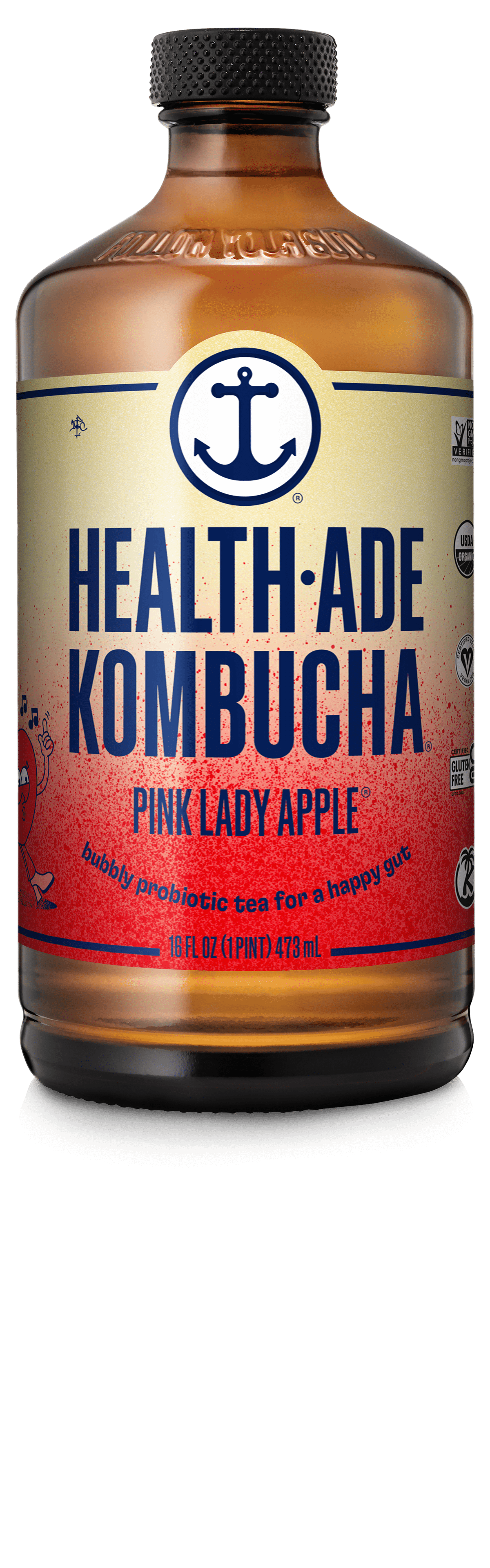 Health Ade Pink Lady Apple Kombucha 16 Fl Oz Walmart Com