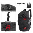 thumbnail image 2 of Mochila de escalada en roca, bolsa de cuerda plegable para equipo de transporte para acampar al aire libre y senderismo (negro) Ecomeon no, 2 of 6