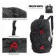 thumbnail image 2 of Mochila de escalada en roca, bolsa de cuerda plegable para equipo de transporte para acampar al aire libre y senderismo (negro) Ecomeon no, 2 of 6