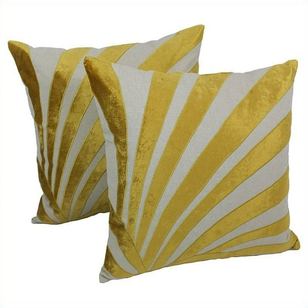 Blazing Needles Indian Sun Ray Throw Pillows In Natural Set Of 2 Walmart Com Walmart Com