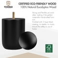 thumbnail image 3 of 4 inch / 10cm Wooden Furniture Legs, TCHOSUZ Pack of 4 Black Solid Wood Round DIY Replacement Feet with M8 Hanger Bolts & T-Nuts or Sofa Table Couch Cabinet Recliner Ottoman Riser, 3 of 6