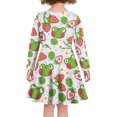 thumbnail image 3 of FKELYI Strawberry Frog Long Sleeve Dresses Size 7-8 Loose Girls Swing Dress Long Sleeve Comfy Round Neck Dress Up Clothes for Little Girls, 3 of 4