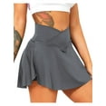 thumbnail image 5 of Women Pleated Tennis Skirt with Pockets Shorts Crossover High Waisted Athletic Golf Skorts Workout Sports Skirt, 5 of 5