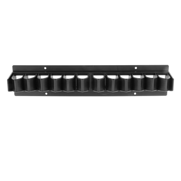 Organizador de soporte para látigo de equitación para establos, almacenamiento de equipo, plástico resistente para pared Negro